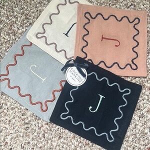 Anthro Monogrammed Cocktail Napkins Set